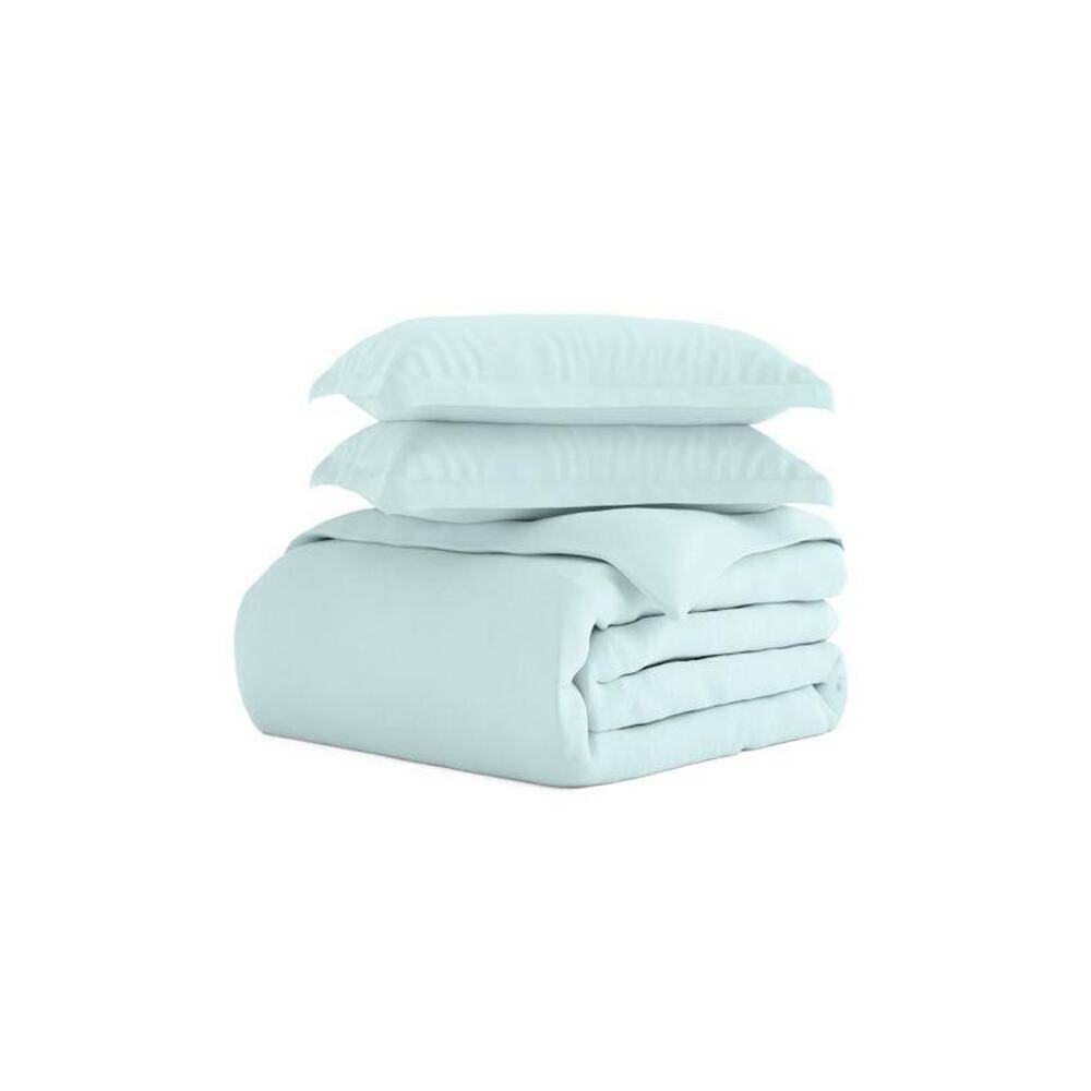 Ienjoy Home Duvet Cover Set Ultra Soft Microfiber Bedding King Aqua